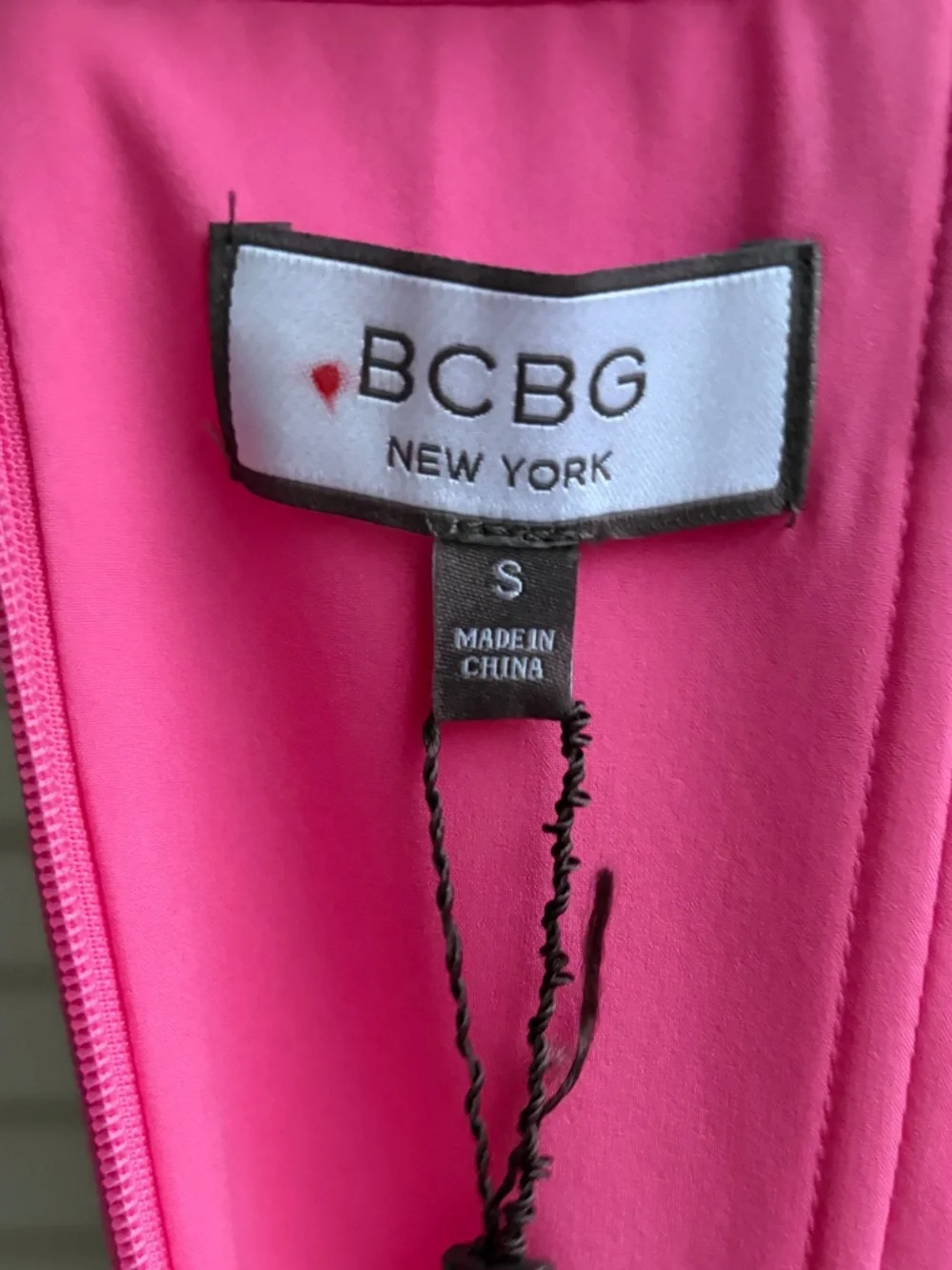 🆕🌸💖BCBG New York Colorblock Pink Red Bodycon Dress Size S Mini Party Dress NWT - Picture 12 of 15